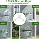 Clear Window Bird Feeder with 5 Extra Strong Suction Cups, DY-SKTY Sturdy and Durable Acrylic Birdfeeders for Viewing Wild Birds Outside, as a Bird Watching Gift, Outdoor Birdhouse Box, Garden Decor