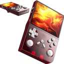 R40 Retro Handheld Game Console  3.5 Inch IPS Screen, 128GB Storage, Portable Arcade Gaming Device, 3000mAh Battery, TypeC Charging, Red