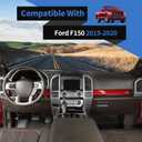 Voodonala for Ford F150 2015-2020 Center Console Panel Cover Compatible with Ford F150 2015-2020 (ABS,Red,4Pcs/Set)