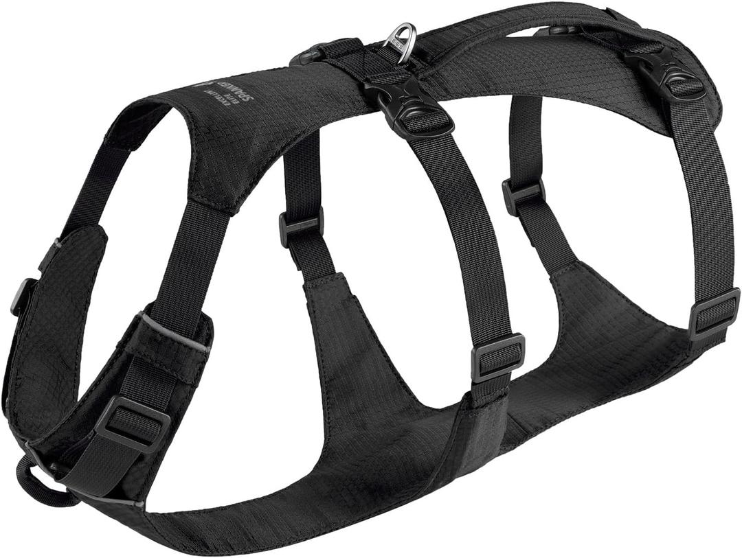 EXCELLENT ELITE SPANKER Escape Proof Dog Harness Reflective Harness with Padded Handle Breathable Durable Adjustable Vest for Medium Large Dogs Walking Training and Running Gear (Black)