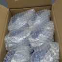 24 PCS Blue Ribbed Plastic Wine Glasses 13.5 OZ Ribbed Wine Glasses Detachable Wine Glass Elegant Fluted Glassware Vintage Style for Wedding Anniversary Birthday Dinner Parties(Blue, 24 Pack)