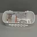 LEVERLOC Shower Caddy Suction Cup, Shower Organizer Removable Bathroom Shelf, Storage Suction Powerful Max Hold 22lbs Bathroom Caddy Waterproof Holder, White