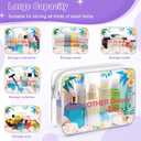 2 x Christian Gifts for Women Faith Inspirational Religious Clear Makeup Bag with Zipper Bible Quote Gifts for Girlfriend Biblical Motivational Gifts Cosmetic Travel Bag Organizer Christian Baptism Gifts (1 PETER 4:8)