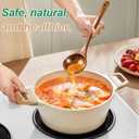 Wooden Ladles for Cooking, 2-Piece Soup Ladle Set, Natural Teak Wood Soup Ladle for Cooking, Serving and Stirring