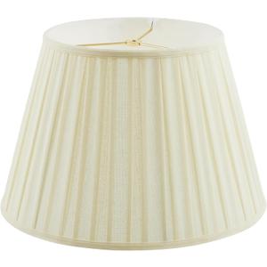 Aspen Creative 33201 Box Pleated Large Empire Spider Construction Lamp Shade, Off-White Linen Fabric, 10-1/2" Top x 16" Bottom x 11" Slant