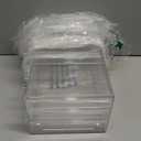 Cq acrylic Bathroom Organizer with 4 Drawers,Stackable Containers for Organizing with Drawers for Vanity Counter and Desk,Plastic Clear Storage Drawers for Cabinet Makeup,Craft,Beauty Supplies,1Pcs (2 Small Drawers, 2 Long Drawers)