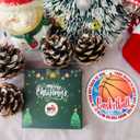 3 x Basketball Christmas Ornament 2025 Ceramic Round 2.9 Inch Keepsake with Faith Quote Inspirational Sports Gift for Basketball Players, Coaches, Athletes & Fans