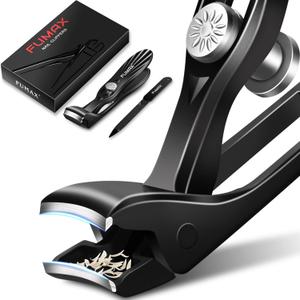 Toenail Clippers for Seniors Thick Toenails with Angled Wide Opening, Large Nail Clippers for Men Thick Nails with Catcher, Heavy Duty Long Handle Nail Cutter Fingernail Clipper Gifts for Men Women