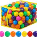 Suncuber Ball Pit Balls for Toddlers: 200 Colorful Non-Toxic Balls – BPA-Free, Phthalate-Free, Crush-Resistant Plastic, 2.2 Inches, Perfect Toy for Boys and Girls, Ideal for Ball Pit Play