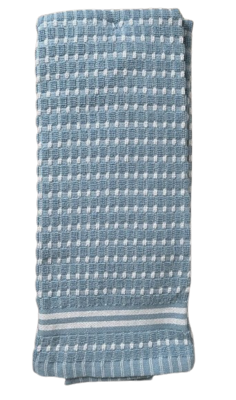 KitchenAid Hand Dish Towel Kitchen Cloth Light Jean Blue Stripe Dots 100% Cotton Pack of 2 KitchenAid Hand Dish Towel Kitchen Cloth Light Jean Blue Stripe Dots 100% Cotton Pack of 2