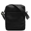 SID & VAIN Messenger Bag DUBLIN Small Shoulder Courier Bag Real Leather Cross-Body Bag Vertical Leather Bag Unisex Black