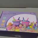 Dreamon Collapsible Beach Toys Set for Kids 3-10, Collapsible Sand Bucket with Beach Molds and Mesh Bag, 2 Pack Shovels Set Ice Cream Sand Toys for Beach, Sandbox Travel Toys for Kids Toddlers Girls