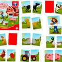 2 x Orchard Toys, Farmyard Heads & Tails Game - New Art, A First Matching Activity That Develops Into a Fun Game, 24 Updated Chunky Cards, Age 18 Months+, 1-4 Players