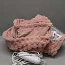 Heated Blanket Flannel Throw Blanket, 50"*60" Electric Heating Blanket with ETL & FCC & 12 Heating Levels & Auto Shut OffMachine Washable, Pink