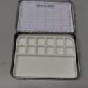 Bower Bird Travel Ceramic Watercolor Palette with 12-Well Porcelain Mixing Tray & Metal Tin Box - Portable Art Kit for Gouache, Studio & Outdoor Painting