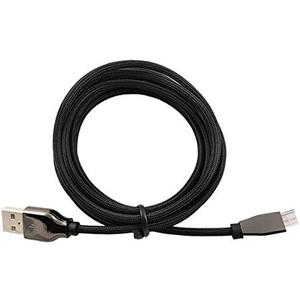 6 Foot Braided Nylon Micro Black Chrome USB Charge/Sync Cable