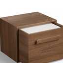 Life Walnut Wooden Face Towel Holder Box, Moisture-Resistant Storage Organizer for Bathroom, Includes 50 Ct Disposable Facial Towelettes, 12''x10''