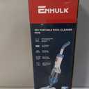 Enhulk PC15 Pool Vacuum, Upgraded 13.4" Wide Head & Telescopic Pole | 18.5 GPM Powerful Suction, 60 Mins Runtime, 4 Filter Bags, Cordless Handheld Pool Cleaner for Above Ground & Inground Pools