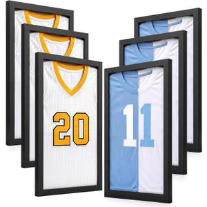 Lineshading 6 Pack Jersey Display Frame for Sports Shirt, 12 x 20 Inch