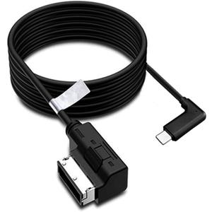 LITEMATIRA MDI Type C AUX Adapter, 2 in 1 Car Music Audio Interface Compatible with Mercedes Benz for 17 16 Pro Max Air 15 Pro Max 15 Plus Android Galaxy Note Google