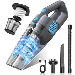 Gxzsk Handheld Vacuum Cordless, 15000PA Strong Suction Hand Held Car Vacuum Cleaner Rechargeable, Portable Hand Vacuum with Multi-Nozzles & Washable Filter for Home Office, Car, Pets