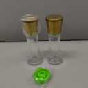 Home EC Original Gold Salt and Pepper Grinder Set of 2 - Adjustable Ceramic Grinder - Tall Glass Salt and Pepper Shakers With Funnel and Ebook - Kitchen Spice Mill - Gold Kitchen Accessories