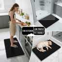 Yimobra Bathroom Rugs Non Slip Washable 32x20 Inch - Ultra Soft Absorbent Chenille Bath Mat, Quick Dry Shaggy Floor Carpet for Tub Shower, Black Home Decor Accessories