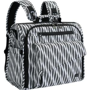 ALLCAMP Diaper Backpack, Waterproof Large Capacity Baby Bag, Multi-Function Nappy Bag with Stroller Hooks, Convertible Tote (Zebra Pattern)