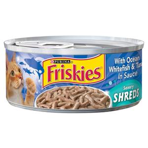 Friskies Cat Food with Ocean Whitefish & Tuna, 5.5 Oz (EXP 03/01/27)