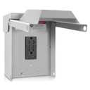 Outdoor Electrical Outlet Box, 20 AMP WRTR GFCI Receptacles, Weatherproof Metal Outdoor Electrical Outlet Box, Waterproof 3R Cover