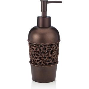 Essentra Home Bronze Liquid Soap Dispenser for Bathroom, Bedroom or Kitchen. Also Great for Hand Lotion and Essential Oils.