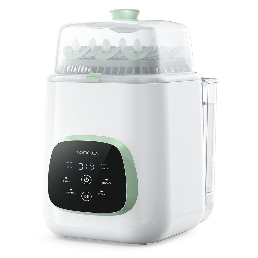 Momcozy KleanPal Pro Baby Bottle Washer, Sterilizer & Dryer - All-in-One Cleaning Machine for Bottles, Pump Parts & Baby Essentials - Time-Saving & Effortless Care (White)