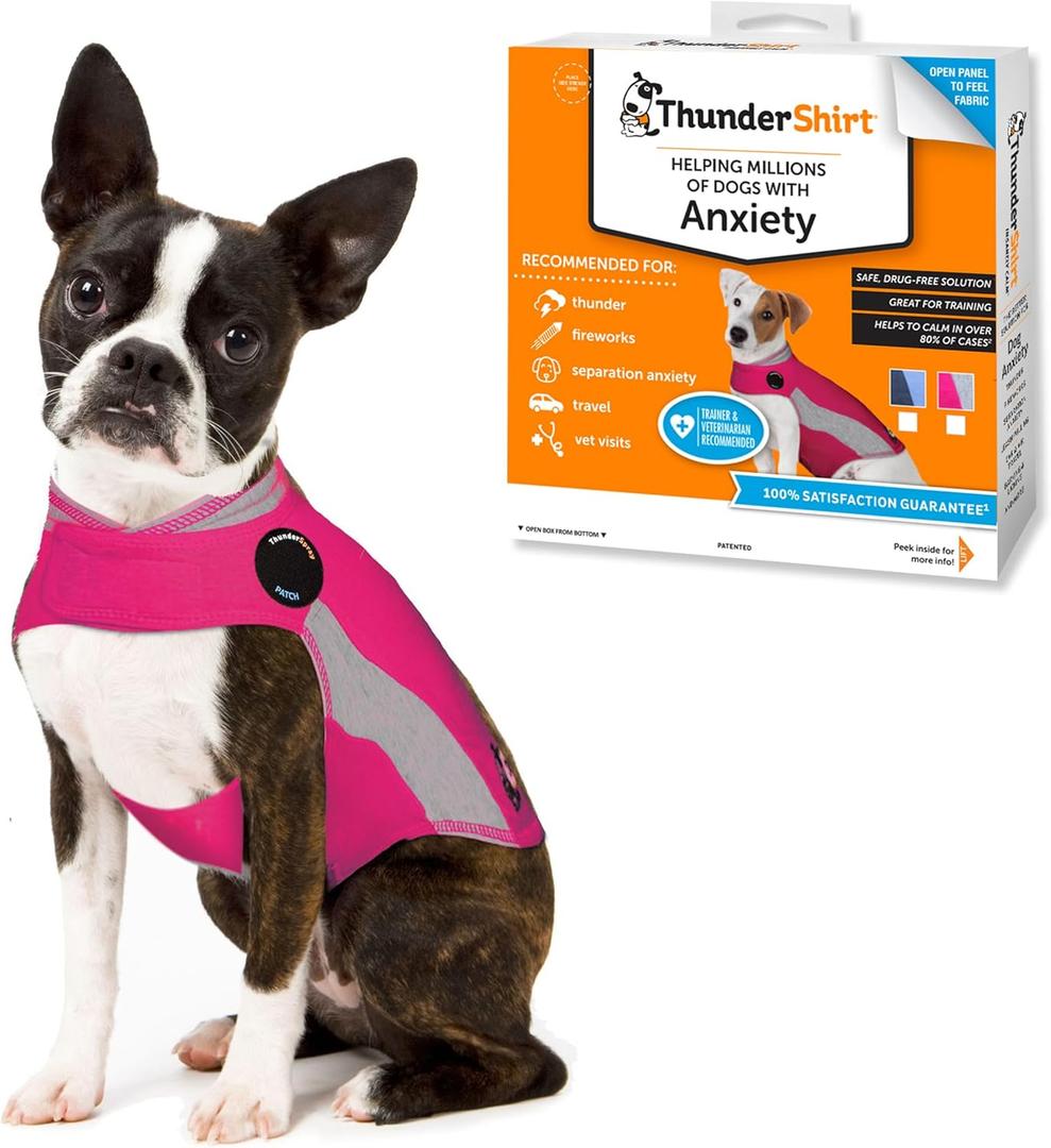 ThunderShirt for Dogs, X Small, Pink Polo - Dog Anxiety Vest