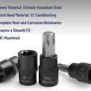 Bates- Torx Bit and Socket Set, 25 pcs, 1/4" 3/8" & 1/2" Drive, Star Bits T8-T60, E-Torx Sockets E4-E22