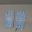 Franklin Sports MLB Baseball Batting Gloves - CFX Pro Adult + Youth Batting Glove Pairs - Baseball + Softball Batting Gloves - Multiple Sizes + Colors (Carolina Blue/White)