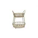 For Loop and Lattice 2-Tier Round Basket