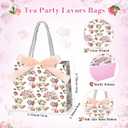 Sweetude 25 Pcs Tea Party Birthday Bags Bridal Shower Favors Tea Party Favors Bags Teapot Goodie Treat Bags with Handles Tea Party Gift Bags Bridal Shower Gift Bags for Bridal Shower Baby Shower Decor