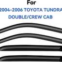 Window Visors Rain Guards for 2004 2005 2006 Toyota Tundra Double Cab, Out-Channel Window Vent Wind Deflectors Visors Shades for 04 05 06 Tundra Crew Cab