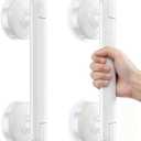 2 Pack Grab Bars for Bathtubs and Showers, 11 Inch Bathroom Safety Grip No Drilling & Waterproof, 230lbs Heavy Duty Shower Handle Removable Bath Handrails for Seniors and Elderly, White
