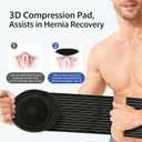 Umbilical hernia belt for Men & Women - Adjustable 3D Pad for Umbilical & Inguinal Hernia Relief - Post Surgery Abdominal Binder & Support Belt for Doctor Recommended Hernia Belt Reducible Hernias (Black, XXL) (Black)