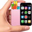 Mini Smartphone XS15,3G 3.0 Inch HD 2GB+16GB Android 8.1 1000mAh Dual Sim Quad Core Mini Phone Child Gift Small Phone Student Pocket Cellphone (Pink)