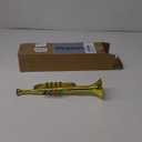 Lewtemi Gold Trumpet Musical Instruments Toy for Kid Toddler Fake Plastic Preschool Music Toy Gift Portable Wind Instrument Early Educational Teaching Songs Gifts for Toddlers Children