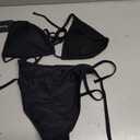 Women Two Piece Swimsuit Sexy Swimwear Halter String Triangle Bikini Sets, M