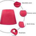 Women's Tennis Skirts High Waisted Athletic Workout Golf Skorts with Pockets Built-in Shorts Sports Running Skirts (Red, L)