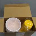 Sabary 100 Pack 12oz Plastic Cups Yellow Graduation Heavy Duty Drinking Disposable Cups with Lines for Beverage Holiday Wedding Camping Barbecues Birthday Party Outdoor Picnic(Yellow and White)