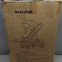 Lortsybab 2-in-1 Baby Stroller - Folding Infant Newborn Pram Stroller with Reversible Seat - Toddler Strollers for 0-36 Months Old Babies (Black)