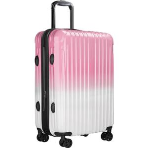 Carry On Suitcase, 20 Inch Carry On Luggage with Wheels, Hardside Large Suitcases with Wheels, TSA Lock (Peach)