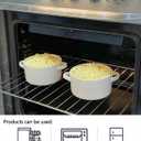 DELLING Soup Bowls with Handles Set of 6, 24 Oz Ceramic French Onion Soup Crocks Oven Safe - Large Soup Mugs for Chili Stew Cereal, Microwave Dishwasher Safe, White