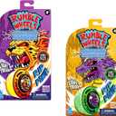 2 x Rumble Wheels Lightning Strikers 2-Pack Rip Cord Powered with Light-Up Spinning Wheels, High-Speed Battle Racers, All-Terrain Boys Racing Toy for Kids Ages 4+ | Dragon Blaze & Fire Cat, Small