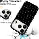 Magnetic for iPhone 17 Pro Case Cute Polka Dot Phone Case, Shockproof Slim TPU and Hard PC Protective Phone Cover Compatible with MagSafe Designed for Women Girls, Black